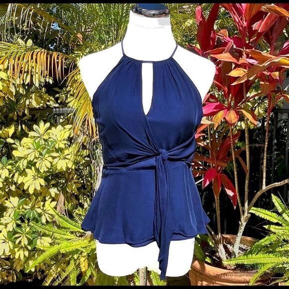 Parker Sally Tie Front Keyhole Blouse - Picture 3 of 6